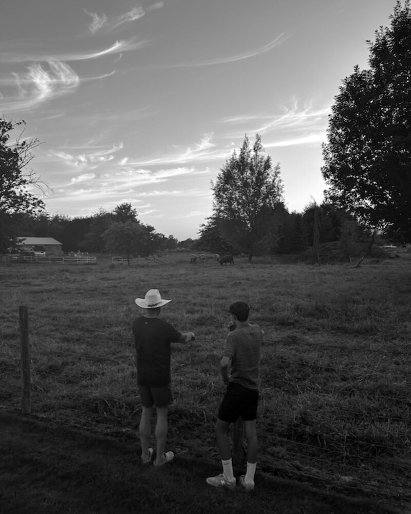 Stacy and Colt looking west at sunset